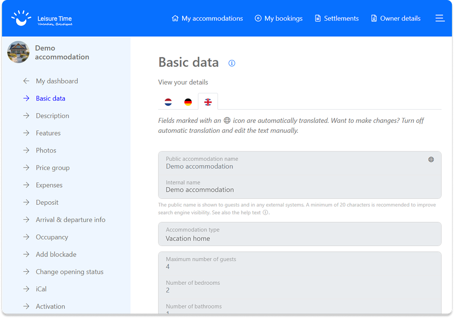 LTBC account management